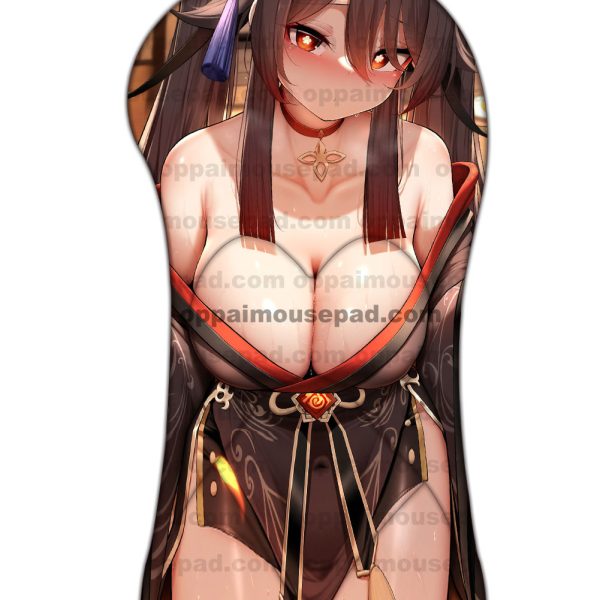 Hu Tao Half Body Genshin Impact 3D Mouse Pad | Big Boob Mouse Pad