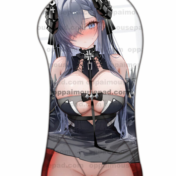 August von Parseval Half Body Azur Lane Hentai Mouse Pad | Life Size Oppai Mousepad