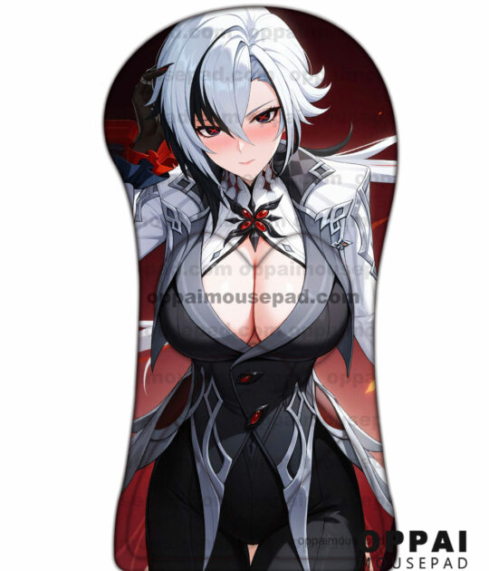 Arlecchino Half Body Genshin 3D Mouse Pad | Life Size Oppai Mousepad