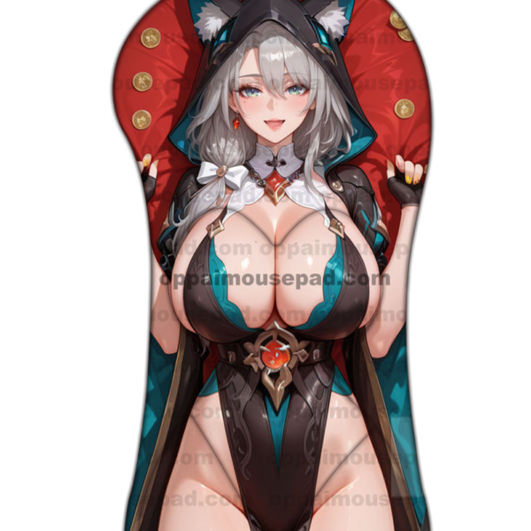 Cipher Half Body 3D Mouse Pad | Honkai Star Rail Big Boob Mouse Pad