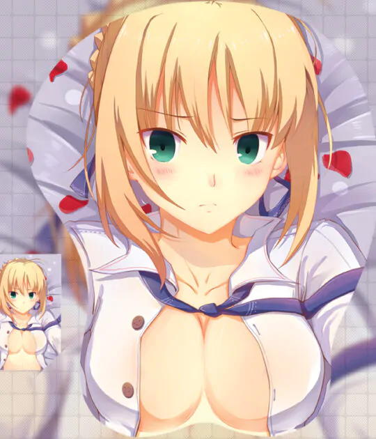Saber 3D Oppai Mouse Pad