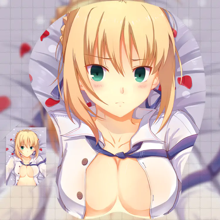 Saber 3D Oppai Mouse Pad