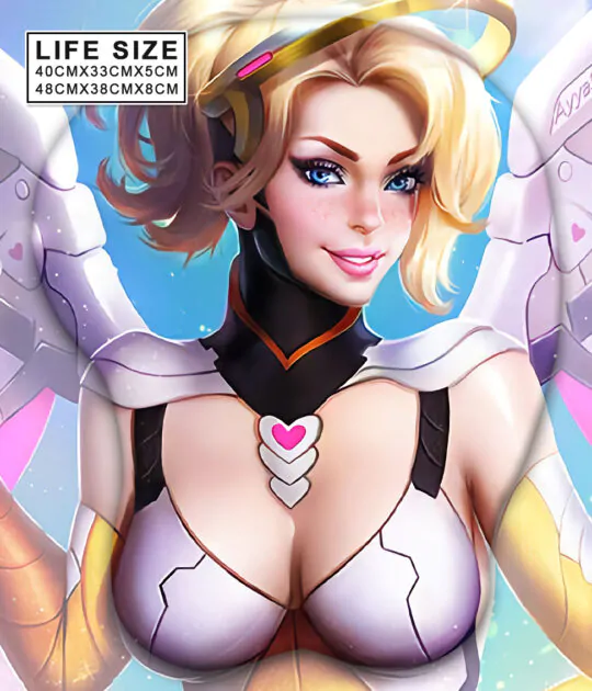 Mercy Life Size Oppai Mousepad