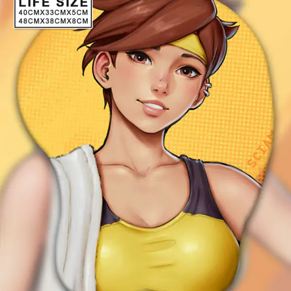 Tracer Life Size Oppai Mousepad