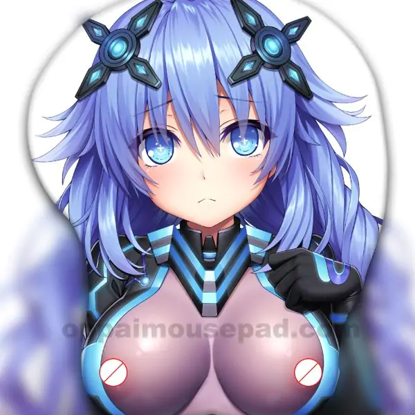 Purple Heart 3D Oppai Mouse Pad
