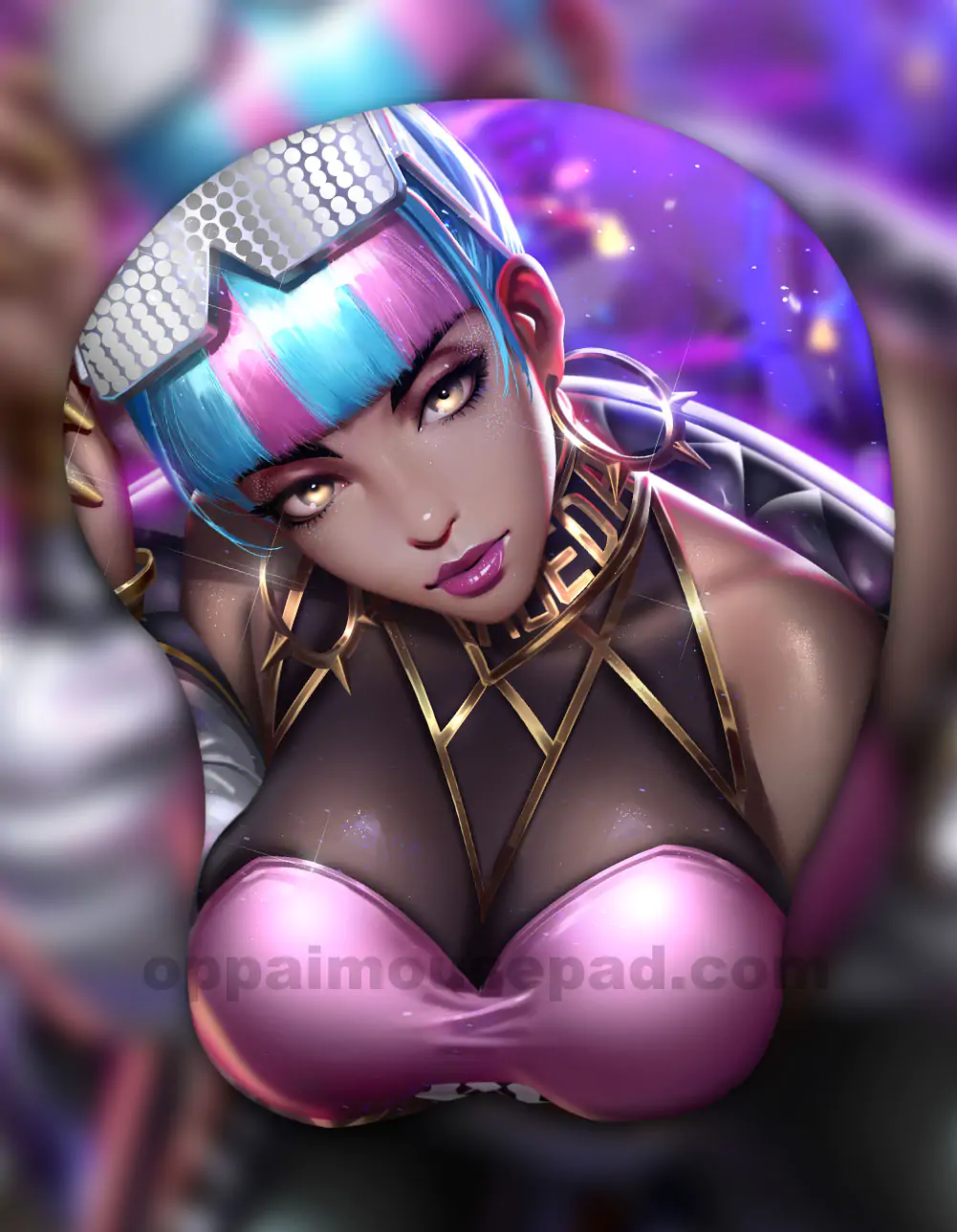 True Damage Qiyana 3D Oppai Mouse Pad