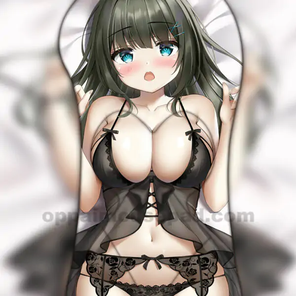 Anime Girl Half Body 3D Mouse Pad