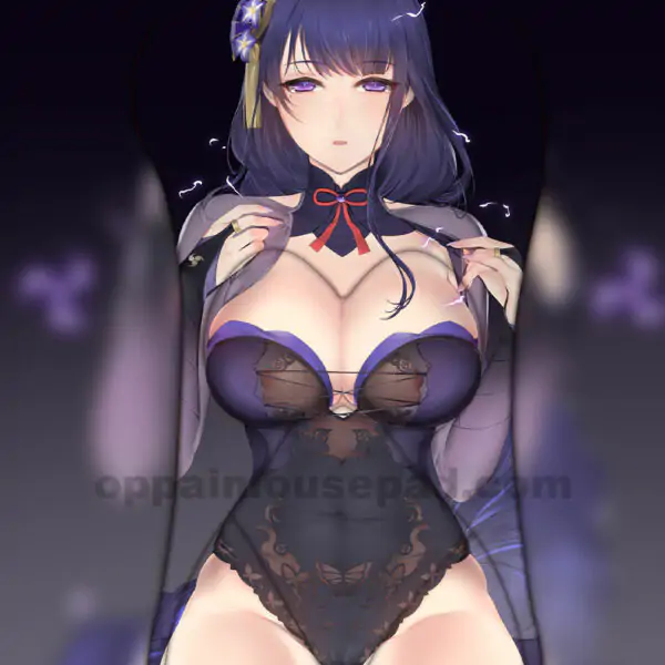 Raiden Shogun Half Body 3D Mouse Pad