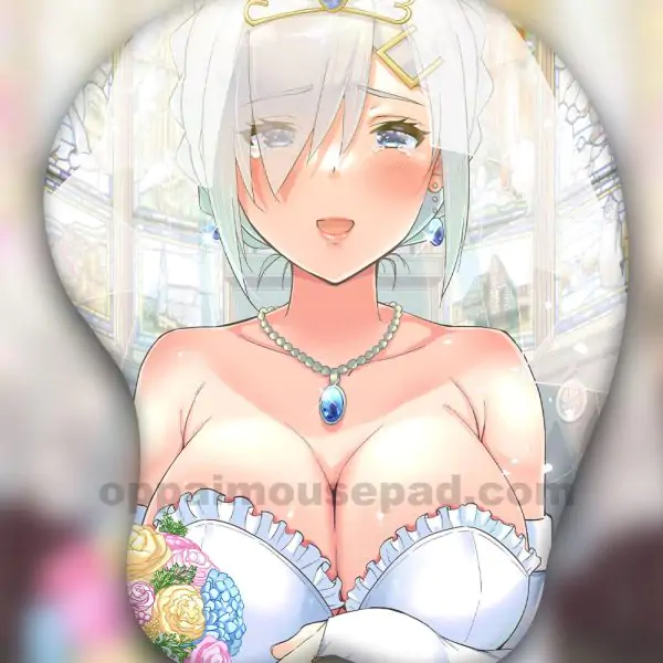 Wedding Dress Hamakaze 3D Oppai Mouse Pad | Kancolle