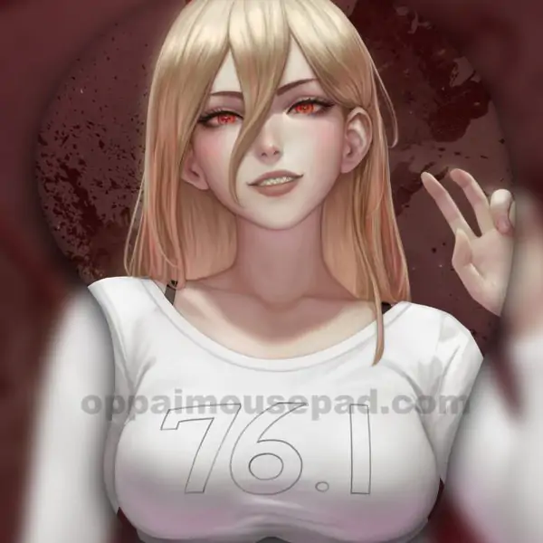 Power Chainsaw Man Boob Mouse Pad