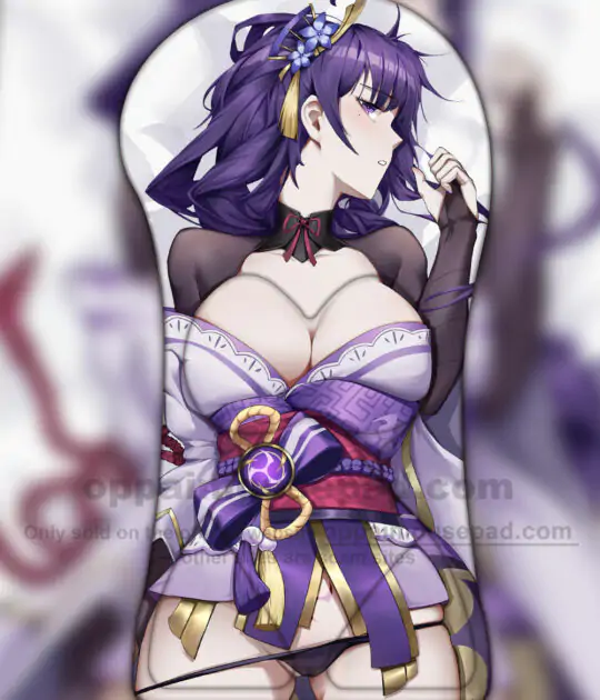 Raiden Shogun Genshin Impact Half Body Boob Mouse Pads