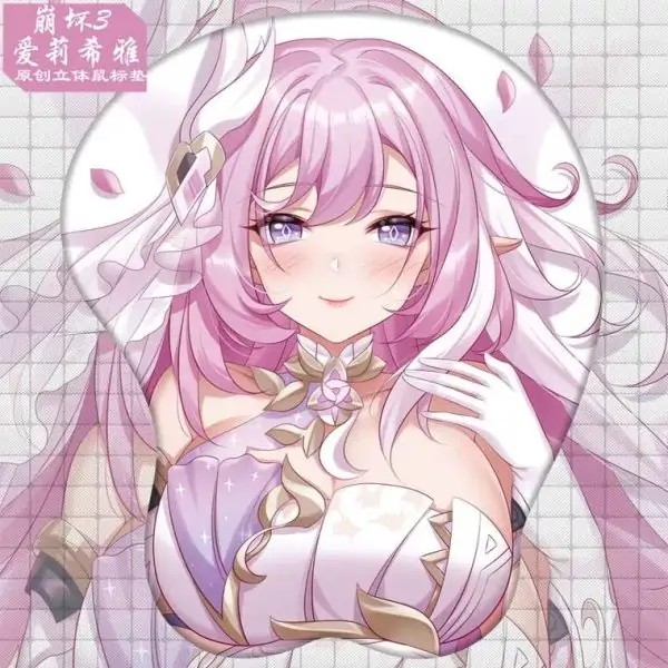 Elysia Honkai Impact 3rd Boob Mouse Pad