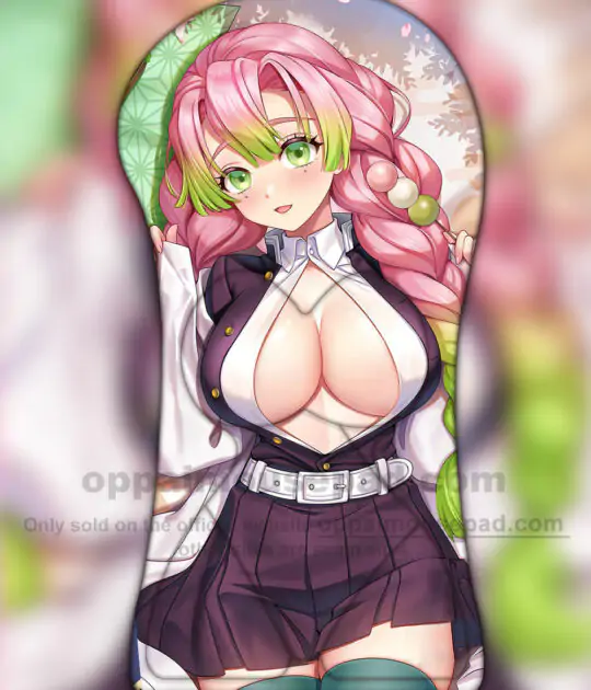 Mitsuri Kanroji Half Body Kimetsu no Yaiba Anime Boob Mouse Pad Big Boob Mouse Pad