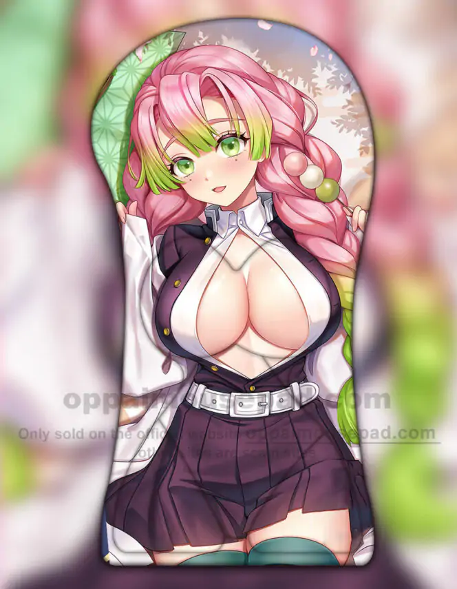 Mitsuri Kanroji Half Body Kimetsu no Yaiba Anime Boob Mouse Pad Big Boob Mouse Pad