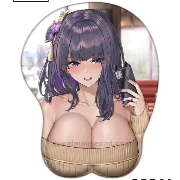 Raiden Shogun Genshin Impact Oppai Mousepad Life Size