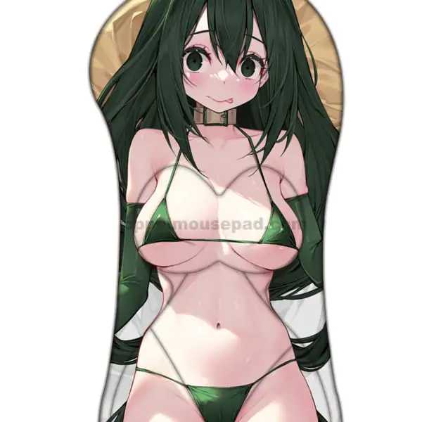 Tsuyu Asui Half Body My Hero Academia 3D Mouse Pad | Big Boob Mouse Pad