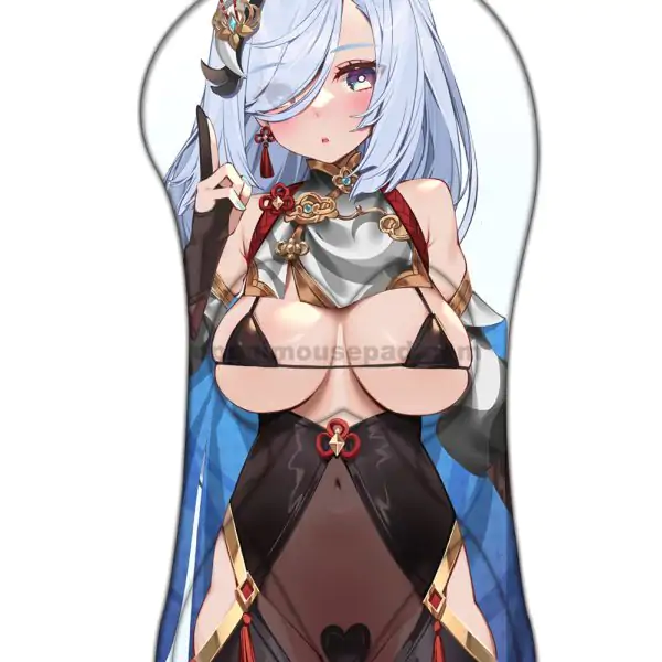 Shenhe Half Body Genshin Impact Boob Mouse Pad | Biggest Oppai Mousepad