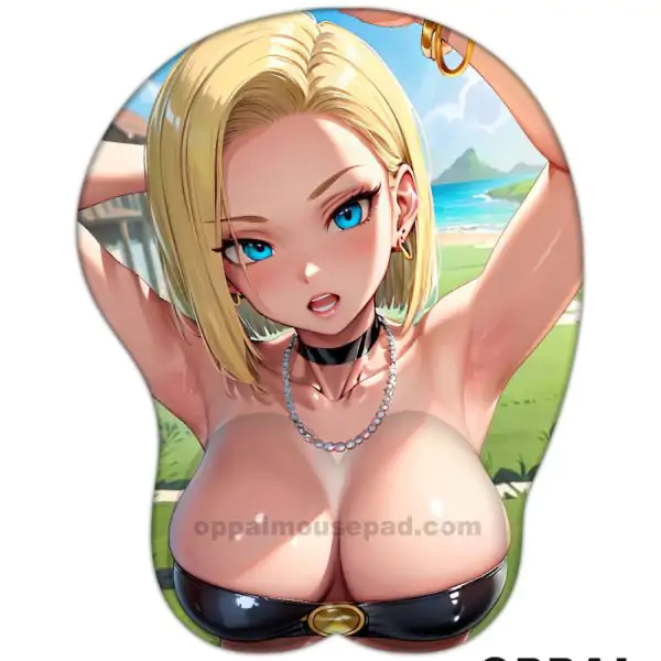 Android 18 Dragon Ball Boob Mouse Pads