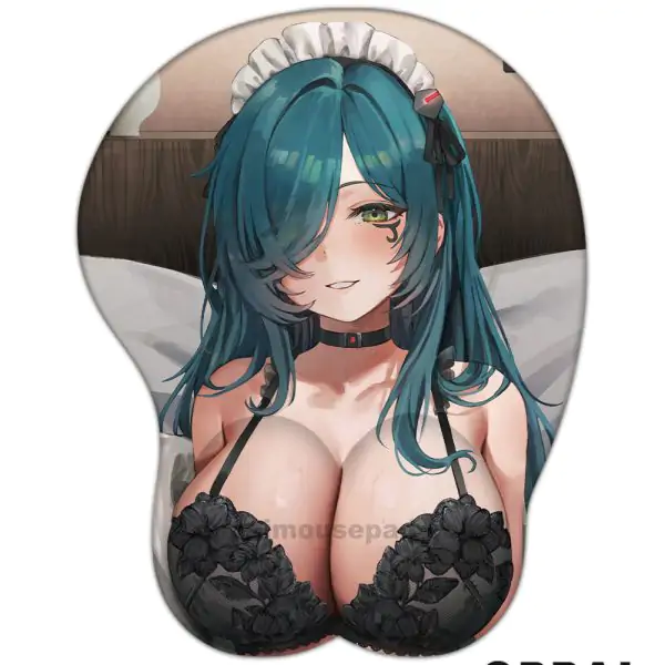 Anime Girl Maid Boob Mouse Pad