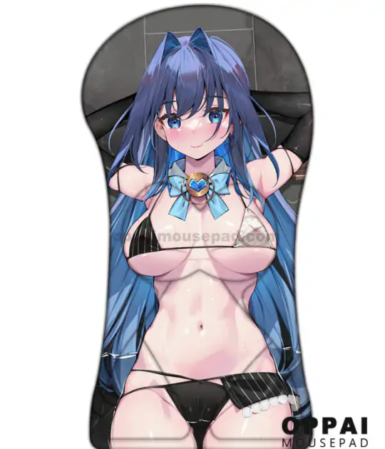 Ouro Kronii Half Body Hololive 3D Mouse Pad | Big Boob Mouse Pad