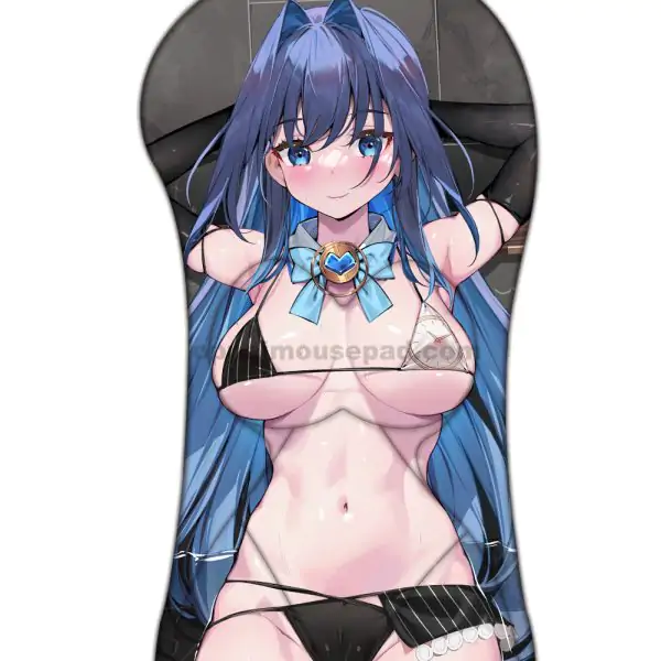 Ouro Kronii Half Body Hololive 3D Mouse Pad | Big Boob Mouse Pad