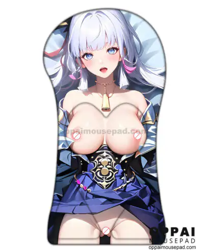 Kamisato Ayaka Half Body Genshin Hentai Mouse Pad | Big Boob Mouse Pad