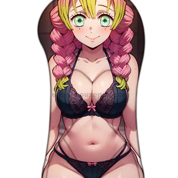 Mitsuri Kanroji Half Body Demon Slayer 3D Mouse Pad | Oppai Mousepad Life Size