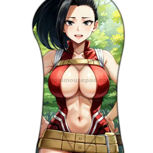 Momo Yaoyorozu Half Body My Hero Academia Oppai Mousepad | Giant 3D Mouse Pad