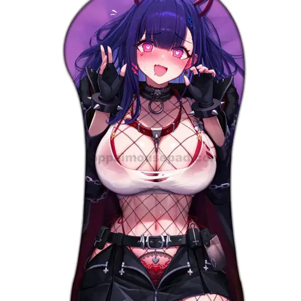 Akuma Nihmune Half Body Vtuber Boob Mouse Pad | Life Size Oppai Mousepad