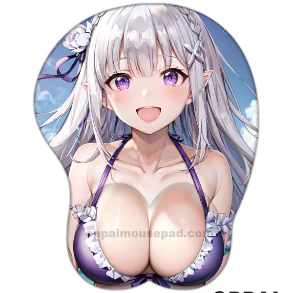 Emilia Re Zero Oppai Mousepad