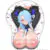 Blue Haired Horned Girl Anime Titty Mousepad