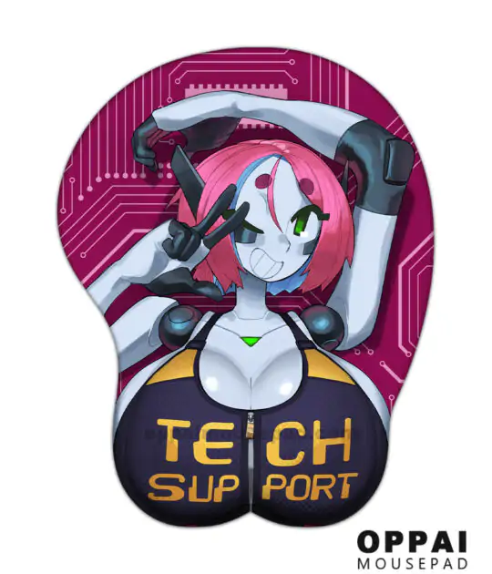 Cute Robot Boob Mouse Pad