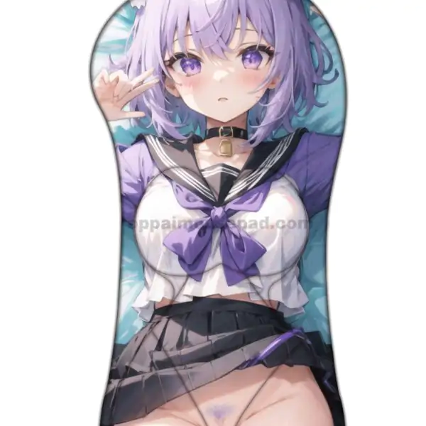 Nekomata Okayu Half Body Hololive Oppai Mousepad | Big Boob 3D Mouse Pad