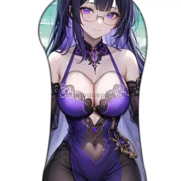 Raiden Mei Half Body Honkai Impact 3rd Boob Mouse Pad | Huge Oppai Mousepad