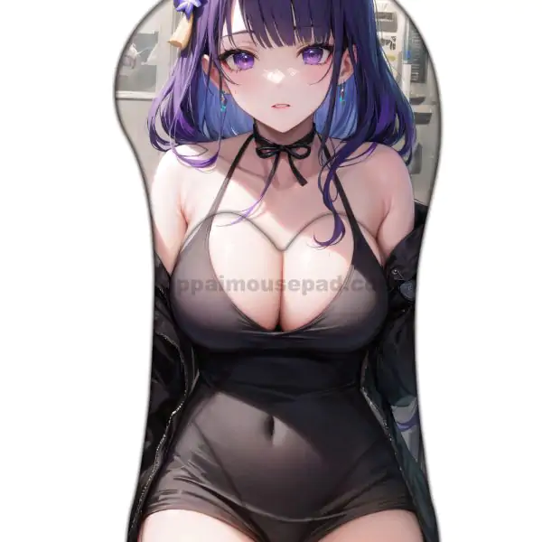 Raiden Shogun Half Body Genshin Impact 3D Mouse Pad | Giant Oppai Mousepad