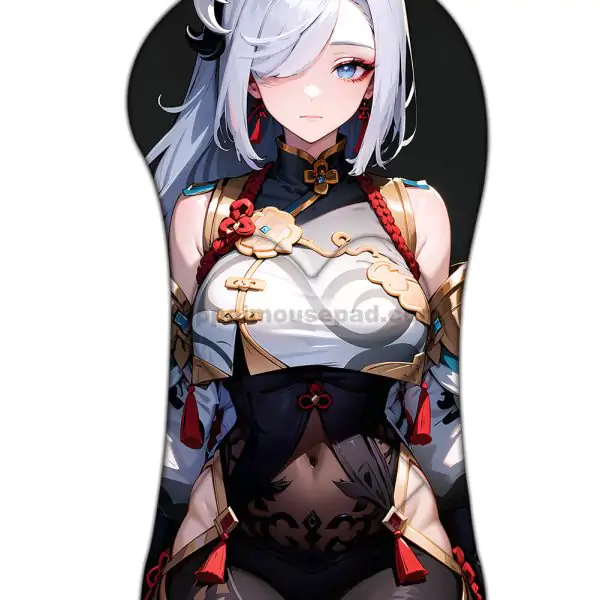 Shenhe Half Body Genshin Impact 3D Mouse Pa | Huge Oppai Mousepad