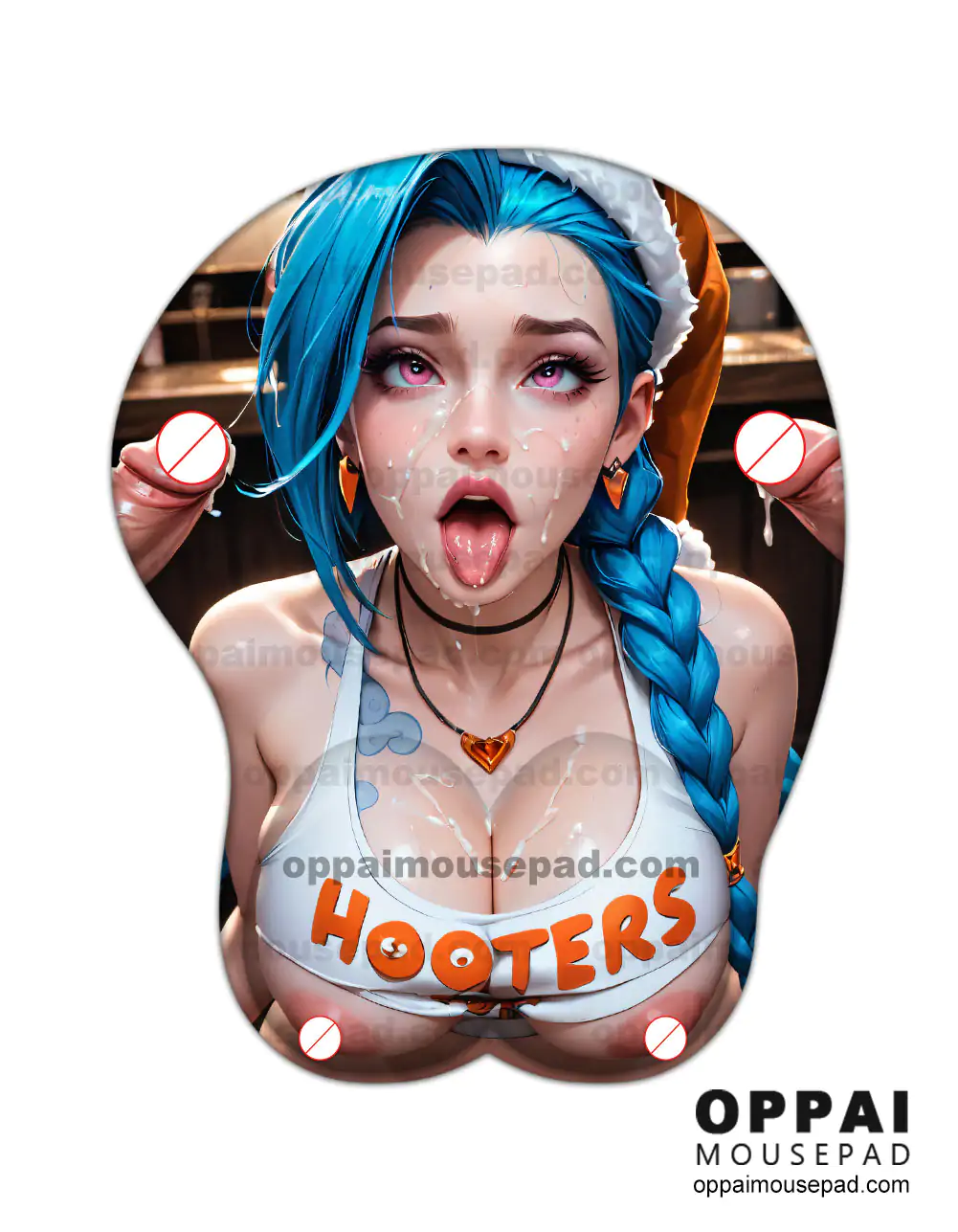 Jinx League of Legends Hentai Mouse Pad