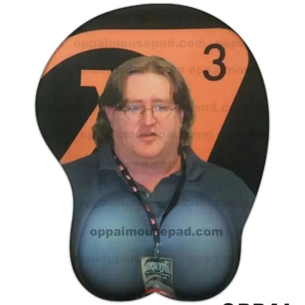 Steam Gabe Newell Boob Mouse Pad