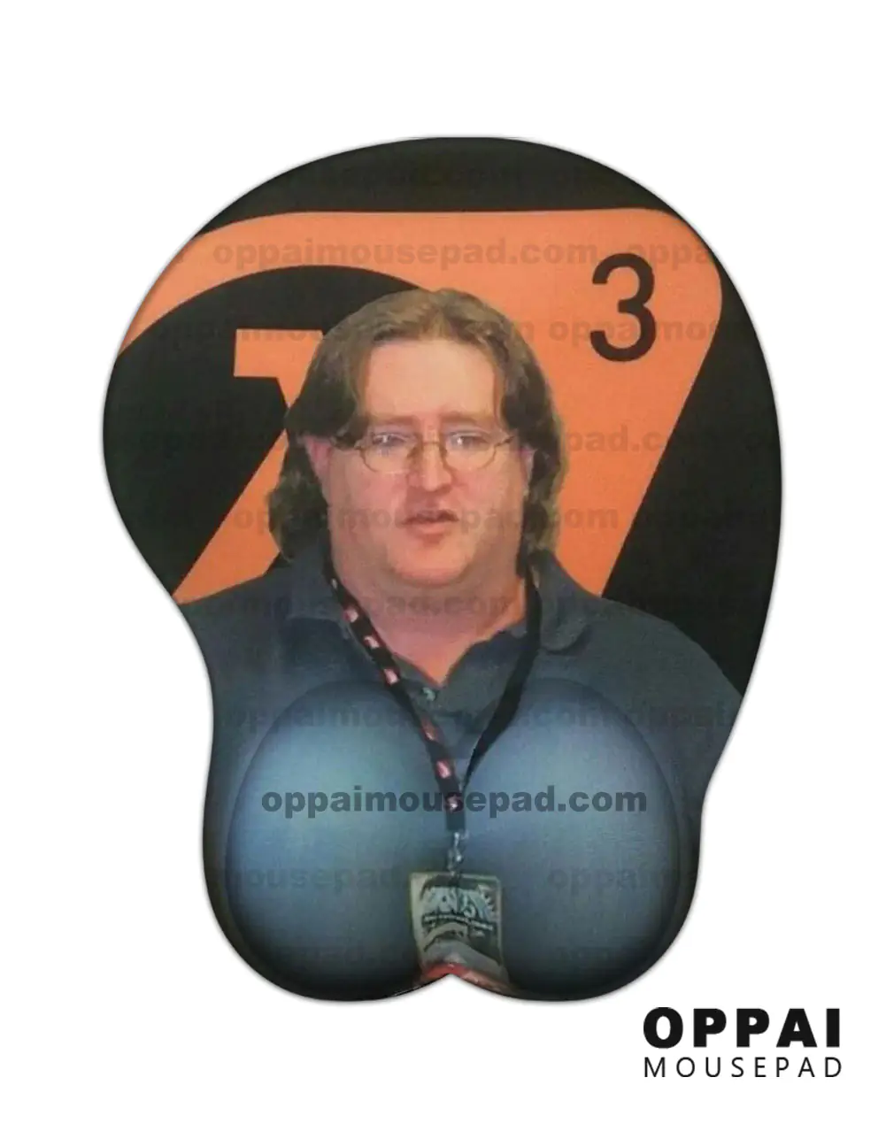 Steam Gabe Newell Boob Mouse Pad