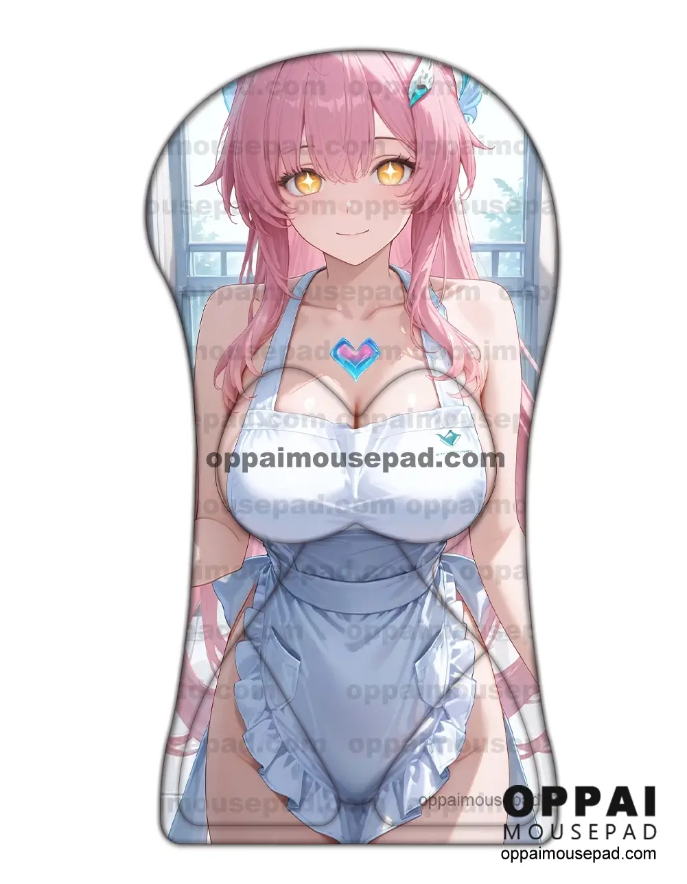 Aemeath Half Body 3D Mouse Pad Wuthering Waves Life Size Oppai Mousepad