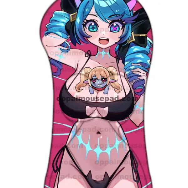Gwen Half Body 3D Mouse Pad League of Legends | Life Size Oppai Mousepad